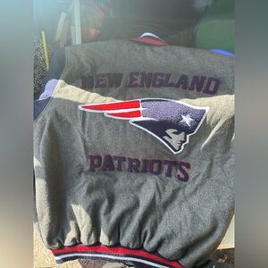 NFL New England Patriots Gray and Blue Performance Jacket